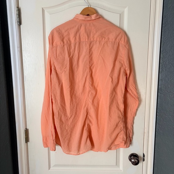 Frank & Eileen Luke Men’s Peach Longsleeve Lightweight Button Up, XXL - Picture 6 of 12
